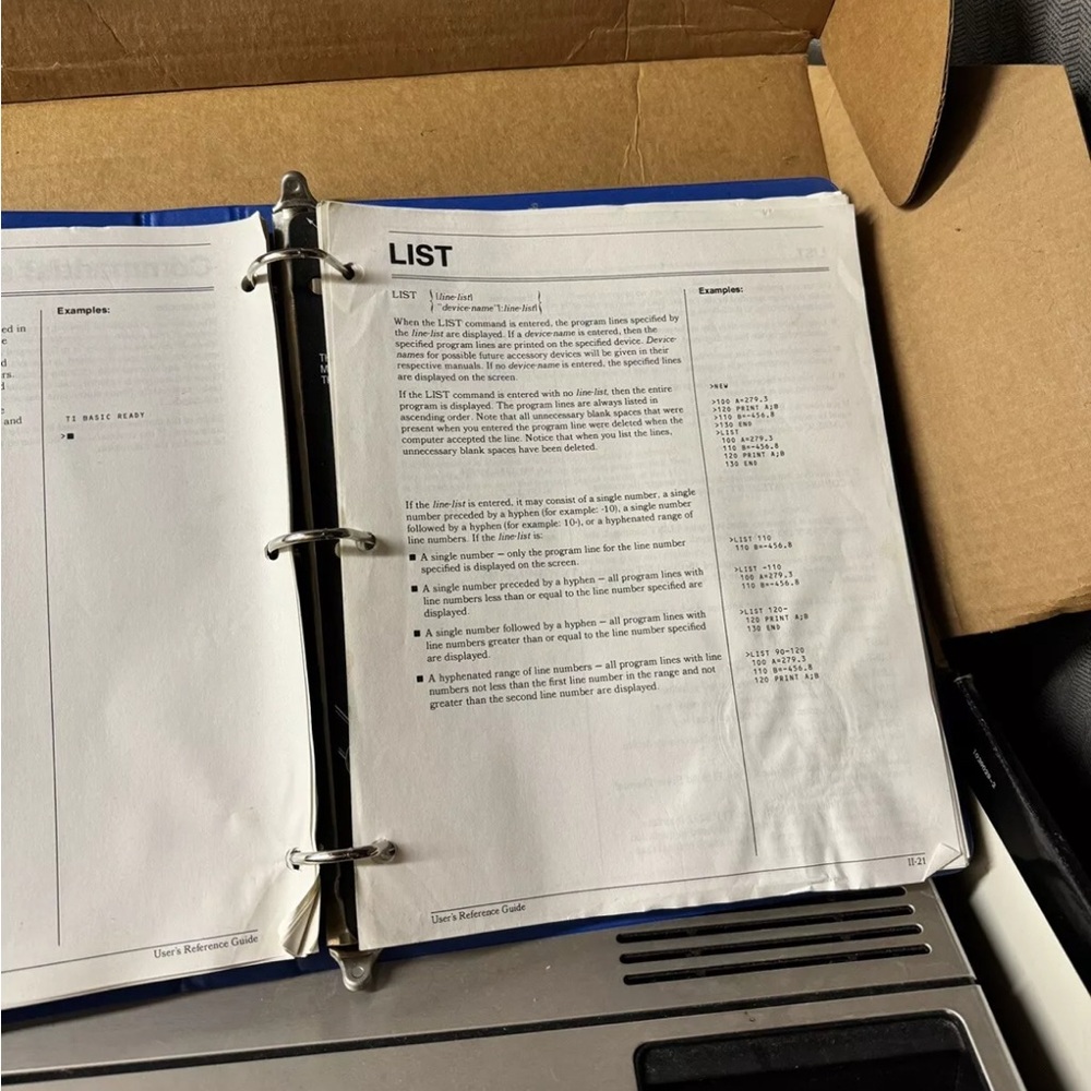 Vintage Texas Instruments TI-99-4A Home Computer w/games, reference guide Tested - Picture 9 of 13